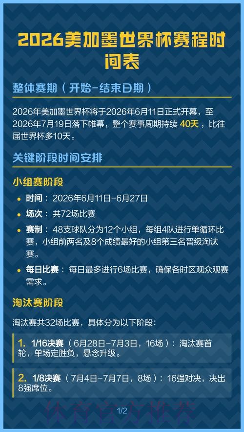 2026世界杯每日赛程哪个平台好